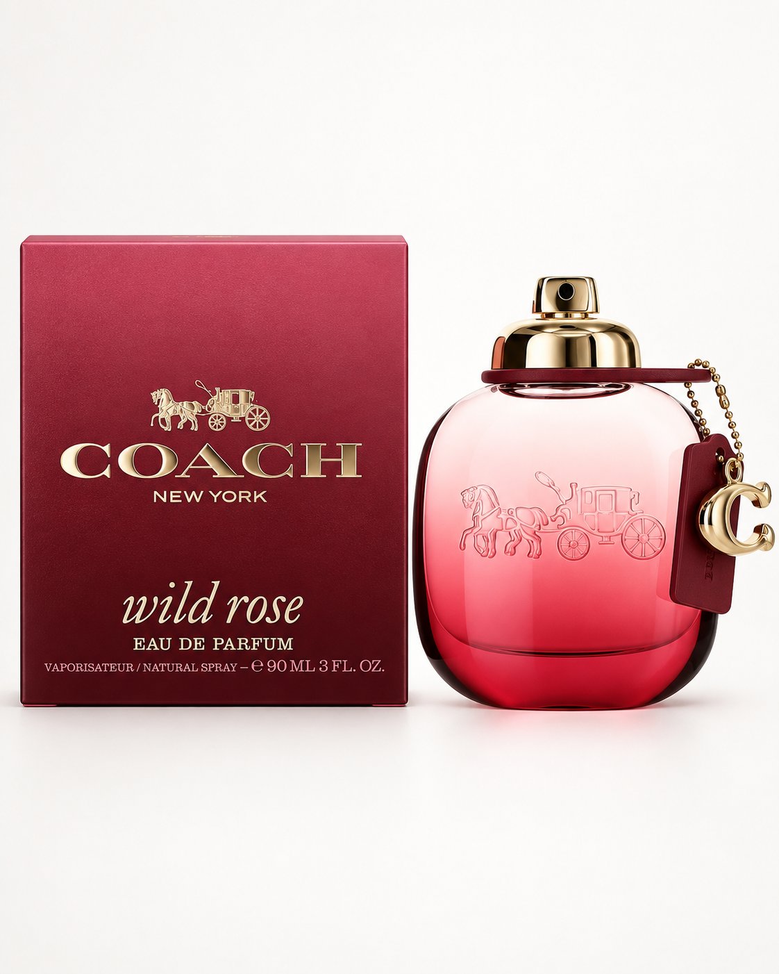 Rose Coach perfume bottle