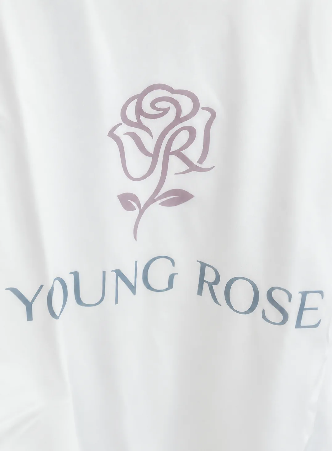 White t-shirt with the Young Rose logo on the front